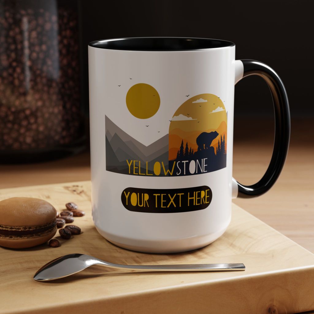 Yellowstone Trip Souvenir Mug | Customizable with Your&nbsp;Text